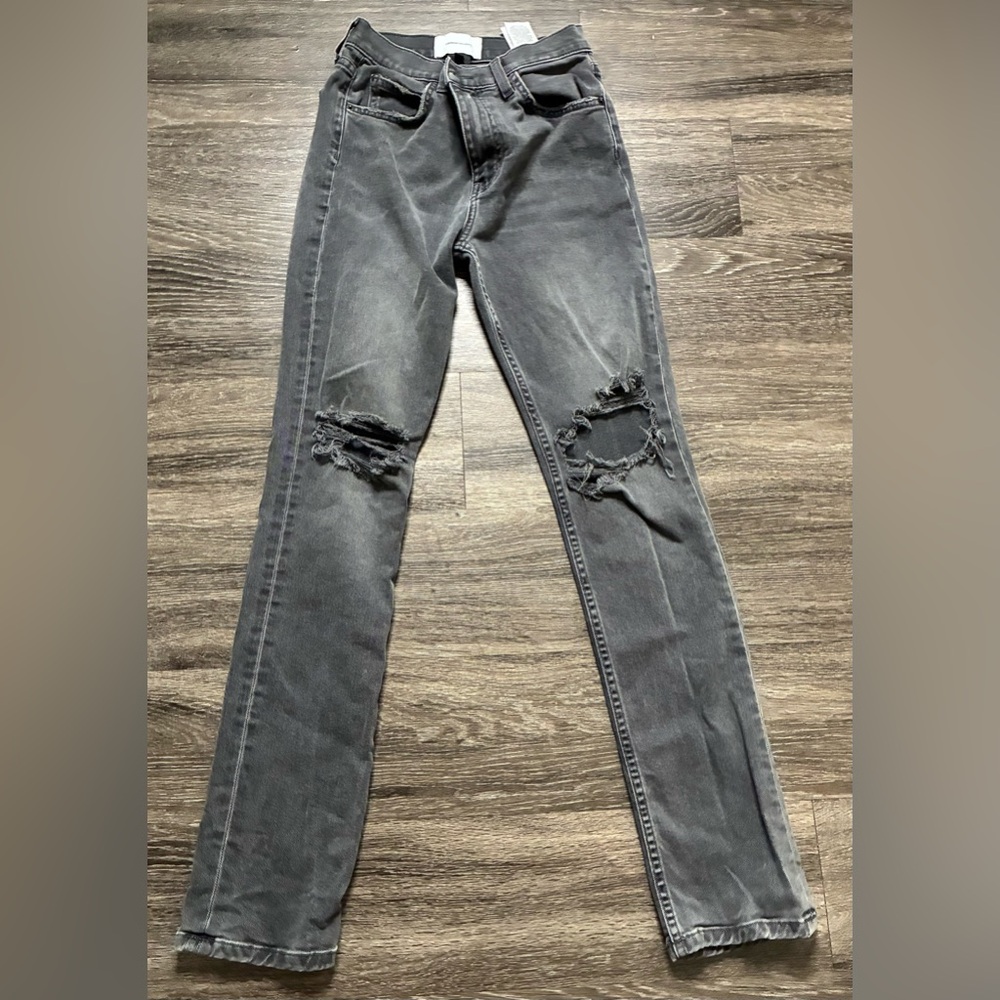Like New Current / Elliot Distressed Gray Jeans. Size 24